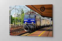 Obraz Modrý vlak na koľajniciach 1411